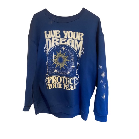 Awake Tops - Awake Sweatshirt Womens Medium AOP Graphic Pull Over Lifestyle Streetwear